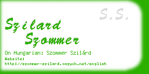 szilard szommer business card